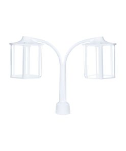 چراغ حیاطی و پارکی سرلوله دوشاخه فلزی مدل P-2JB