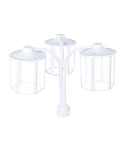 چراغ حیاطی و پارکی سرلوله سه شاخه فلزی مدل P-3JB