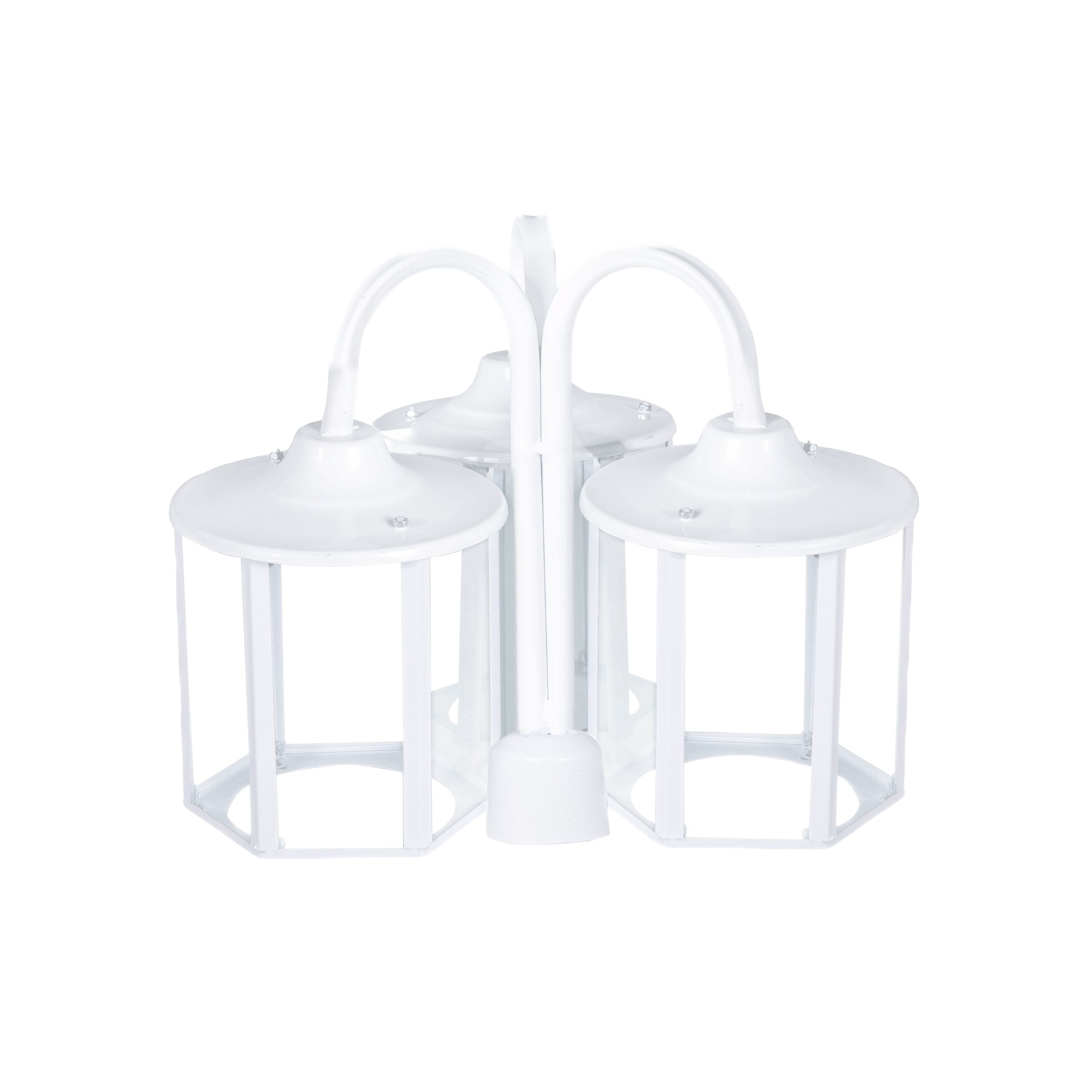 چراغ حیاطی و پارکی سرلوله سه شاخه فلزی مدل P-3SB