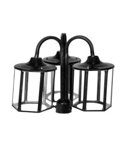 چراغ حیاطی و پارکی سرلوله سه شاخه فلزی مدل P-3SB