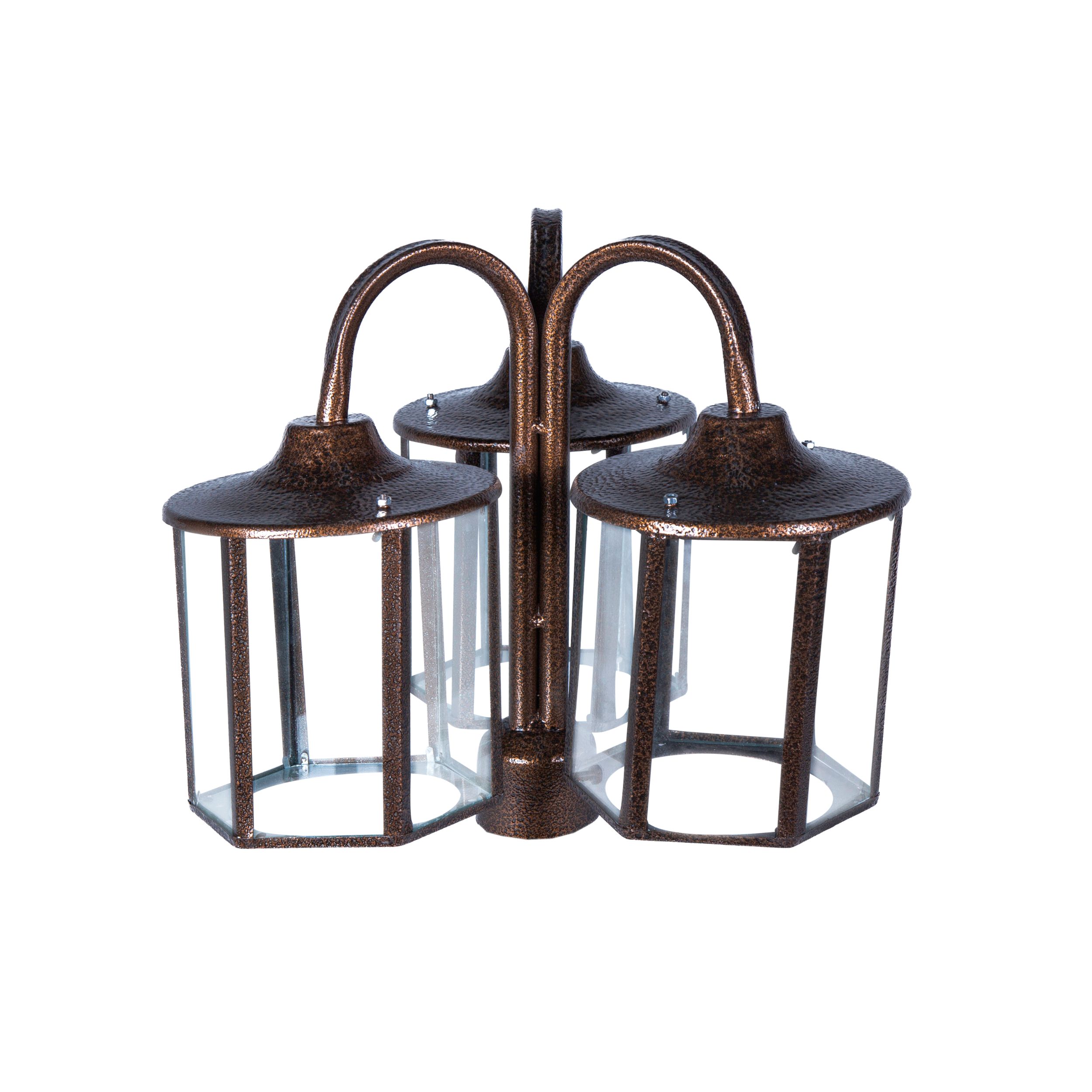 چراغ حیاطی و پارکی سرلوله سه شاخه فلزی مدل P-3SB